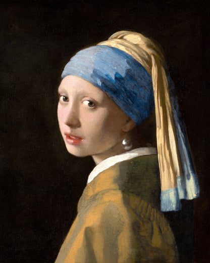 Art print of Girl with a Pearl Earring by Johannes Vermeer, 1665
