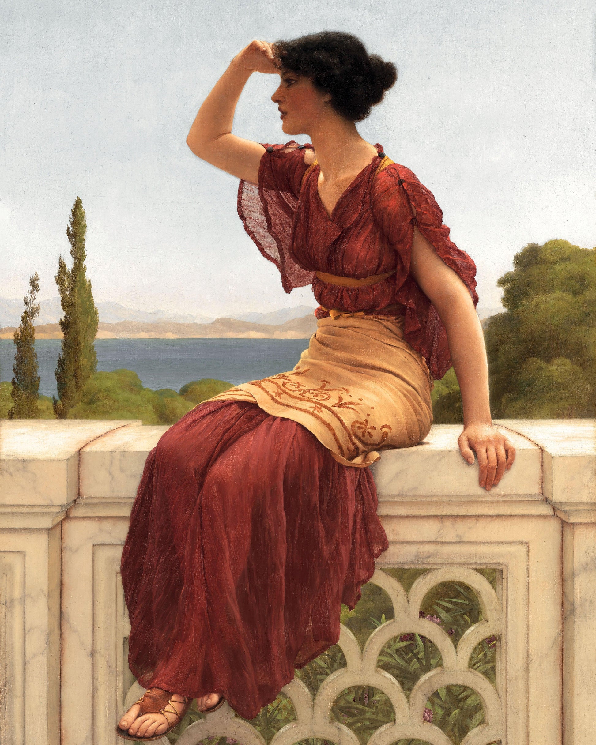 Art print of The Signal by John William Godward, 1899