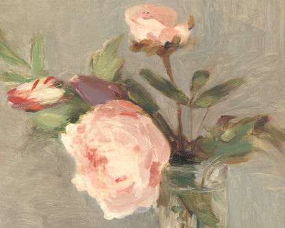 Art print of Peonies by Berthe Morisot, 1869