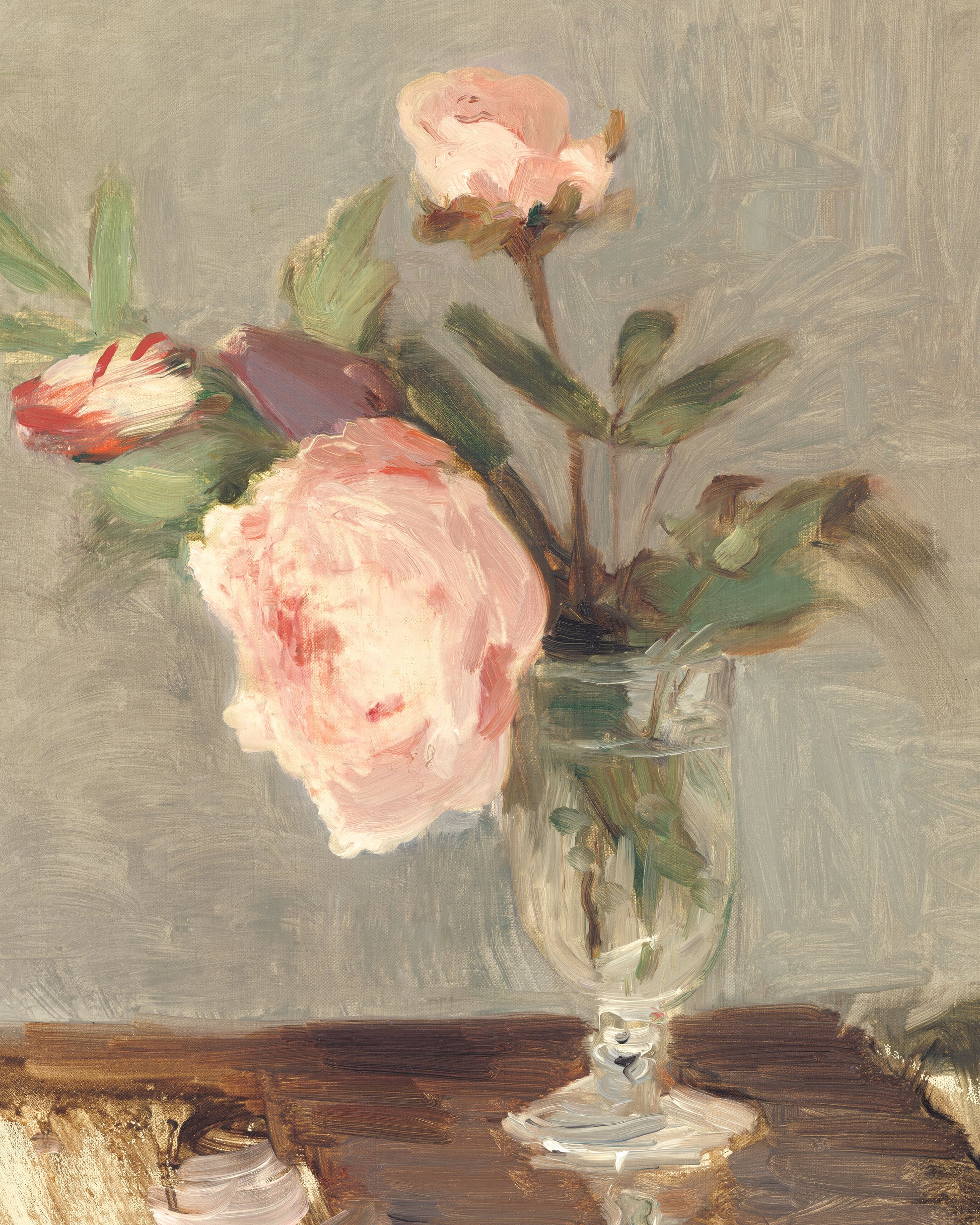 Art print of Peonies by Berthe Morisot, 1869