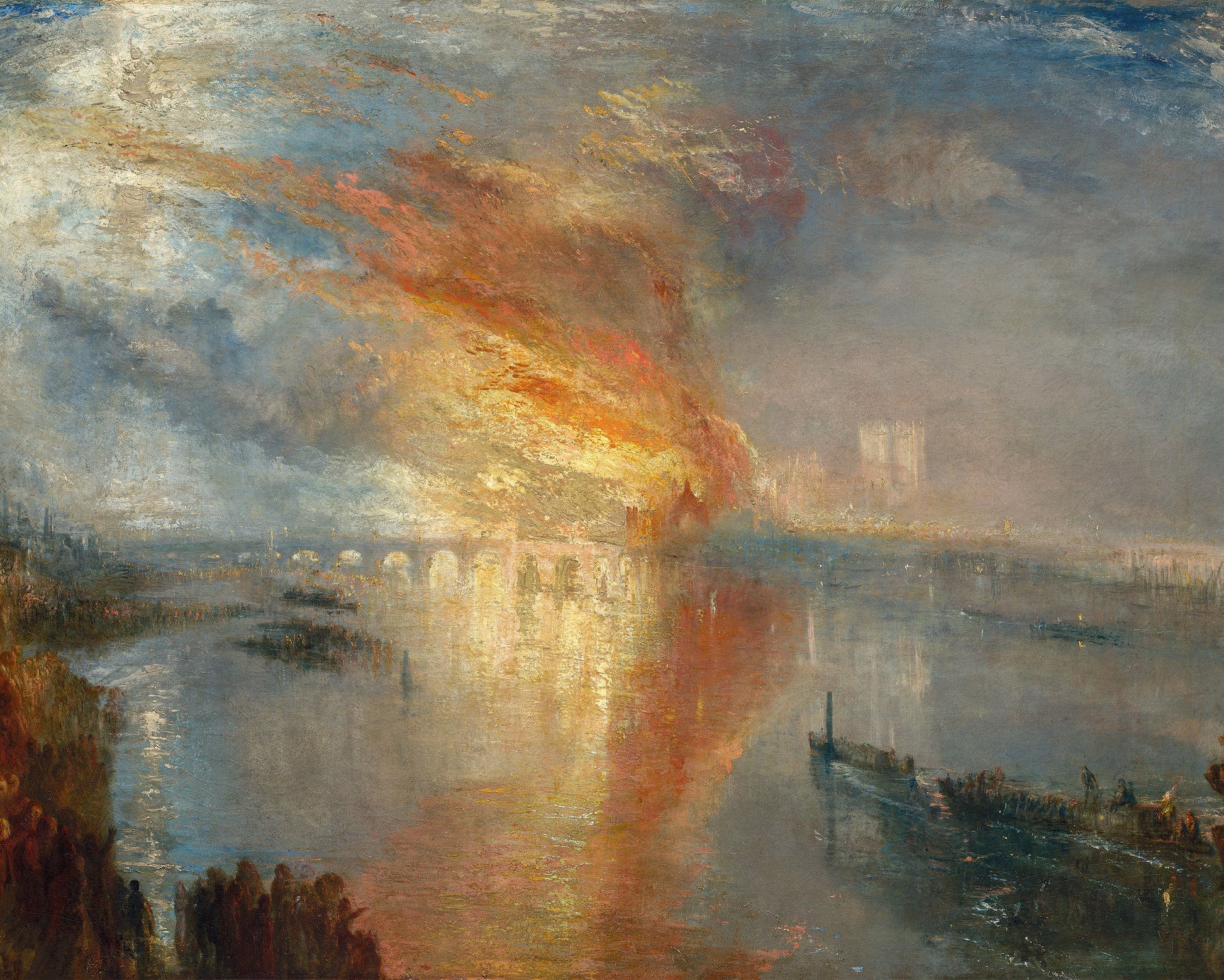 Art print of The Burning of the House of Lords and Commons, 16 October 1834 by Joseph Mallord William Turner, 1834