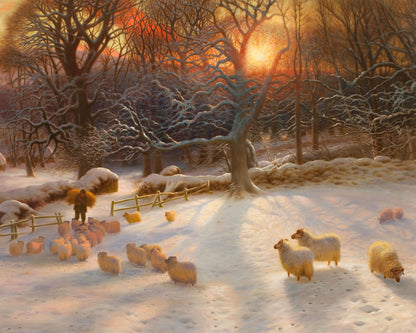 Art print of The Shortening Winter's Day is near a Close by Joseph Farquharson, c. 1903