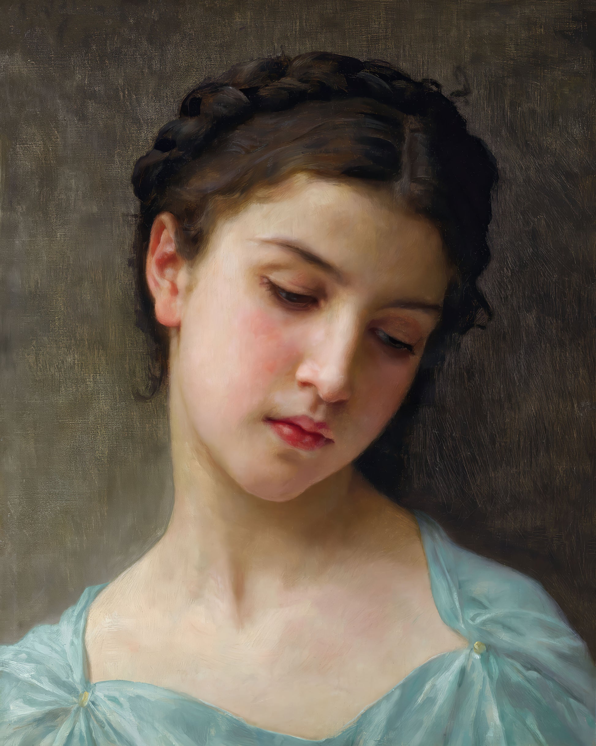 Art print of Portrait of a Young Girl by William Bouguereau, 1898