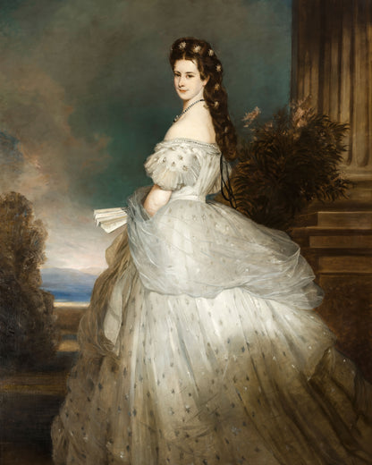 Art print of Empress Elizabeth of Bavaria by Franz Xaver Winterhalter, 19th century