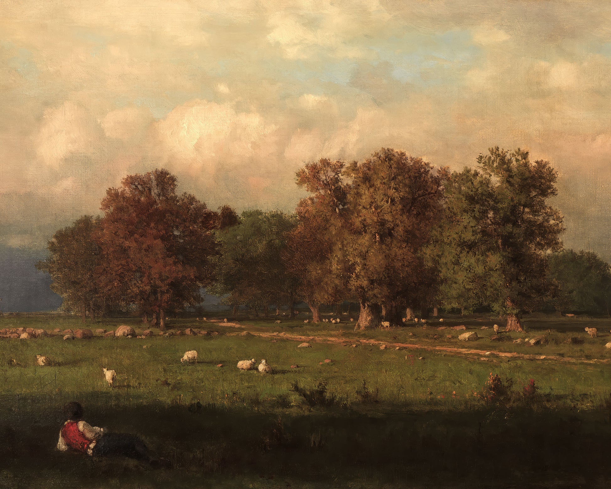 Art print of Durham, Connecticut by Geoge Inness, 1858