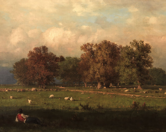 Art print of Durham, Connecticut by Geoge Inness, 1858