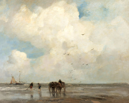 Art print of Fishing for Shells by Jacob Maris, 1885