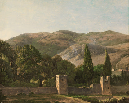 Art print of Fortified Wall at Tivoli by Simon Denis, c. 1786-1806