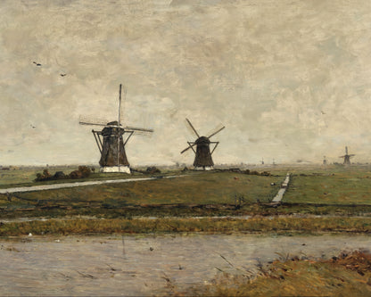 Art print of Landscape near Overschie by Paul Joseph Constantin Gabriël, 1843-1898