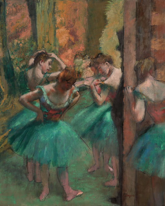 Art print of Dancers, Pink and Green by Edgar Degas, c. 1890