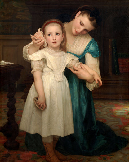 Art print of Indoors by William-Adolphe Bouguereau, 1871