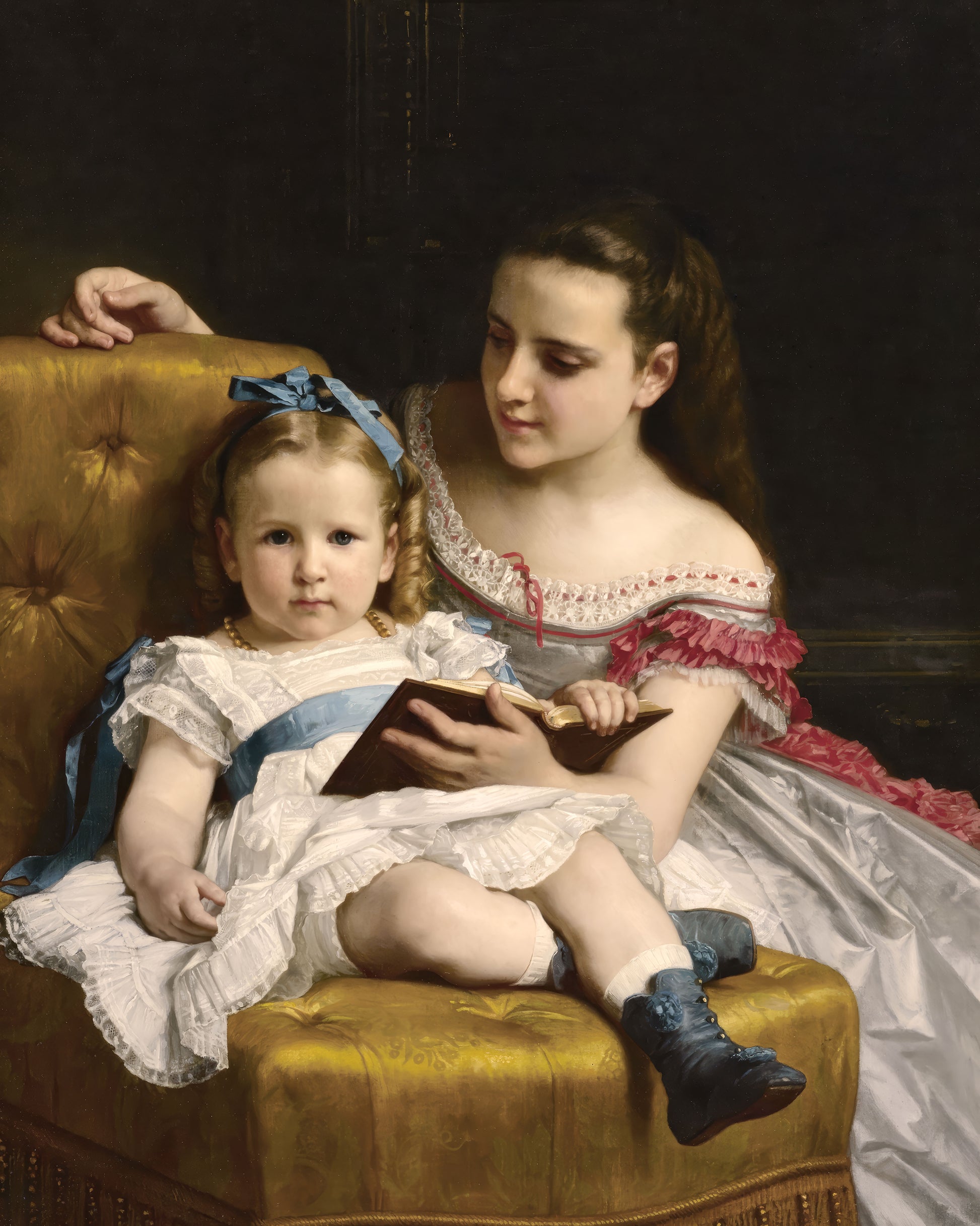 Art print of A Portrait of Eva and Frances Johnson by William-Adolphe Bouguereau, 1869
