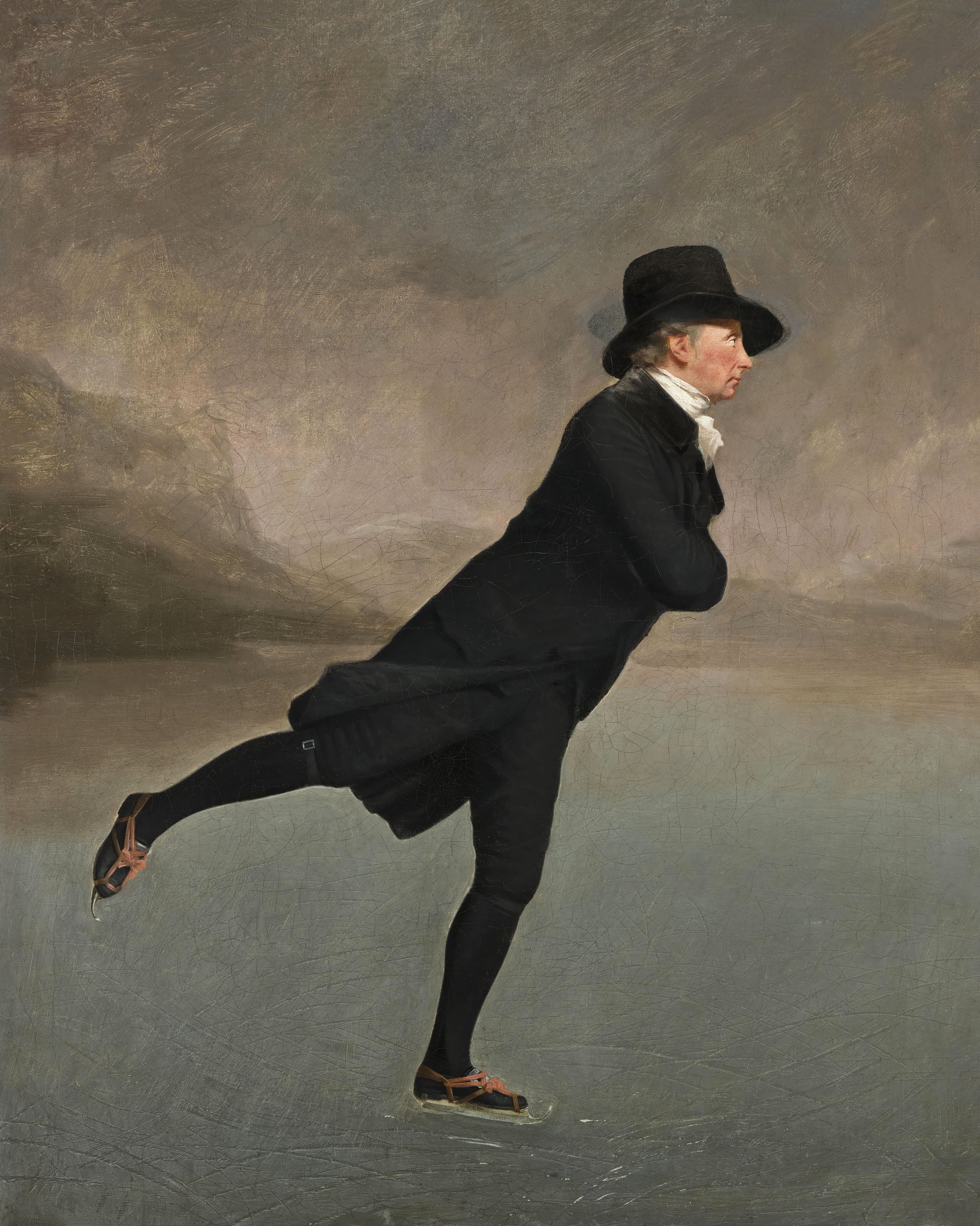 Art print of The Reverend Robert Walker Skating on Duddingston Loch, The Skating Minister) by Henry Raeburn, 1790s