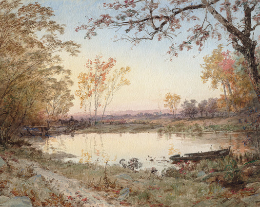 Art print of Landscape, Hastings-on-Hudson) by Jasper Francis Cropsey, 1888
