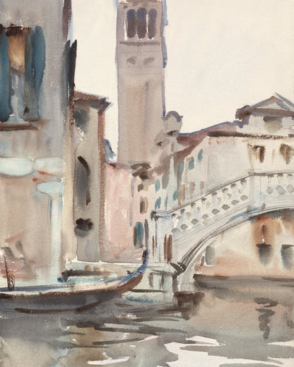 Art print of A Bridge and Campanile, Venice by John Singer Sargent, c. 1903