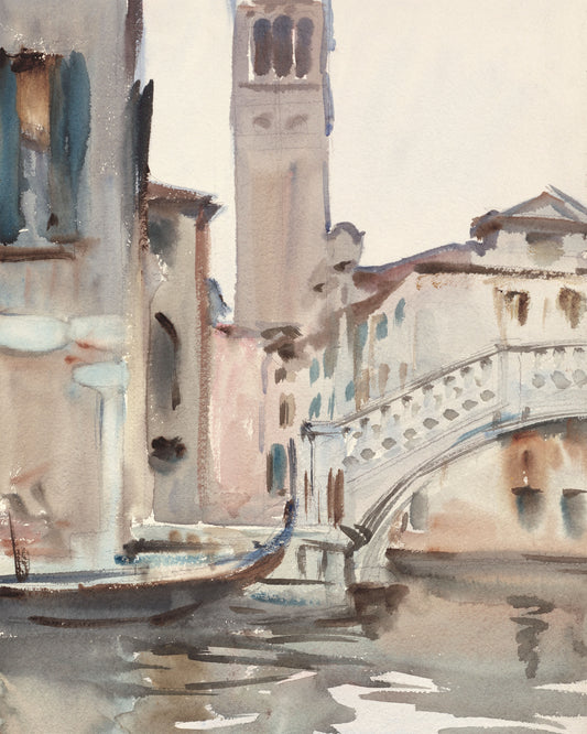 Art print of A Bridge and Campanile, Venice by John Singer Sargent, c. 1903