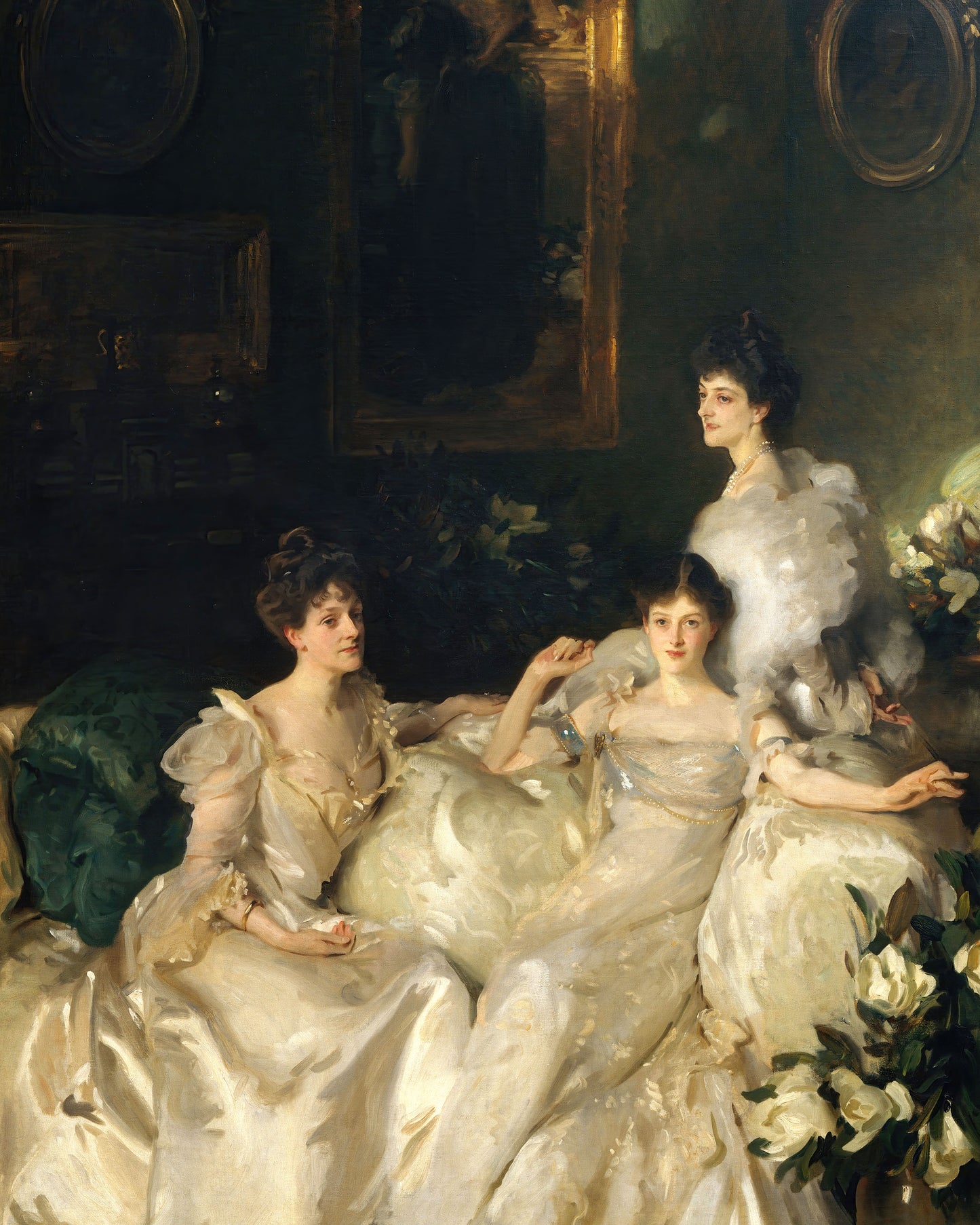 Art print of The Wyndham Sisters; Lady Elcho, Mrs. Adeane, and Mrs. Tennant by John Singer Sargent, 1899