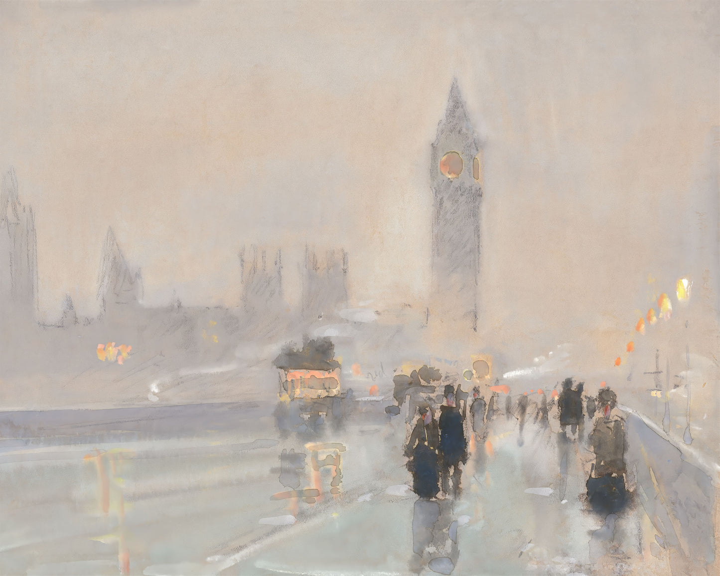 Art print of Big Ben by Childe Hassam, 1897