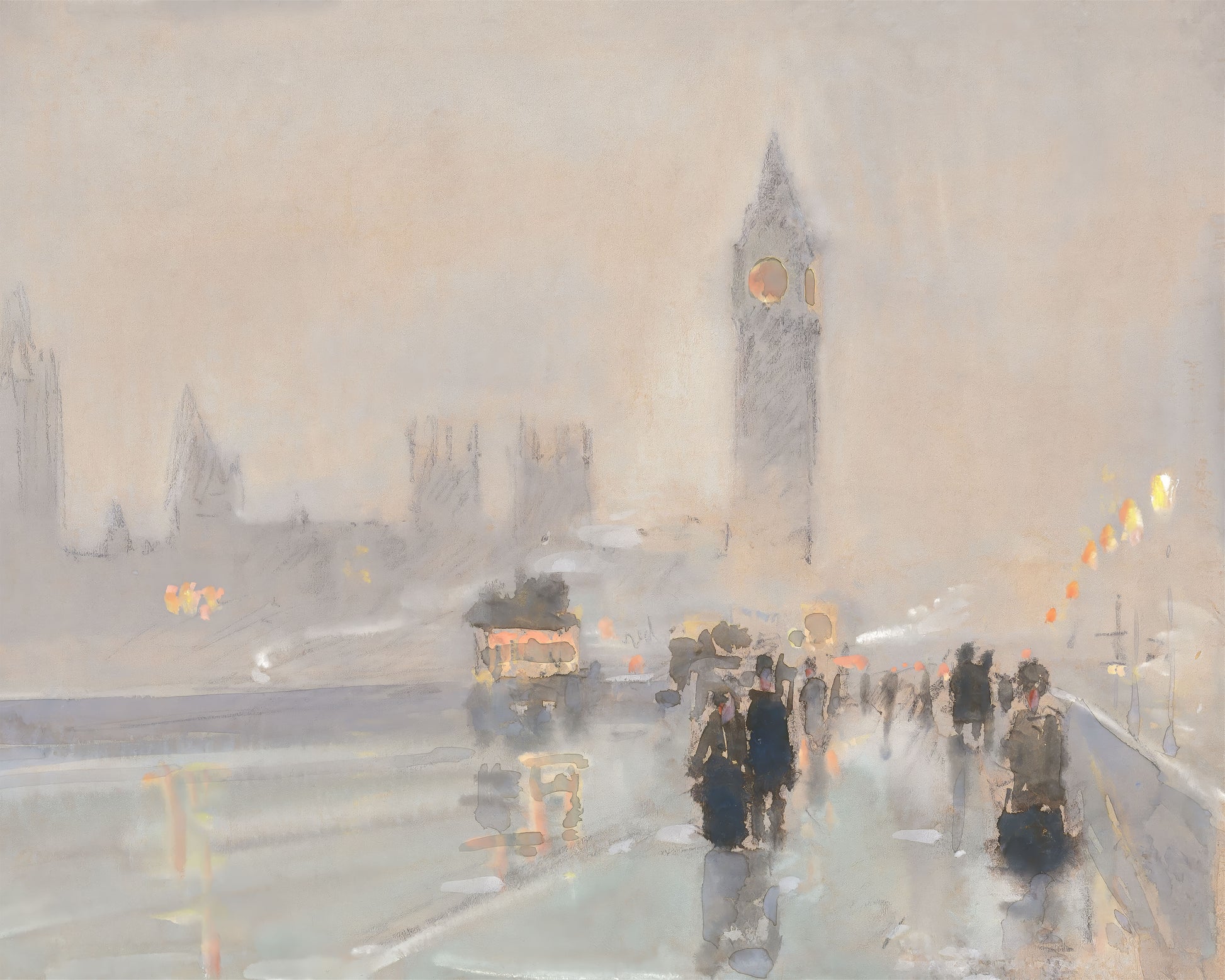 Art print of Big Ben by Childe Hassam, 1897