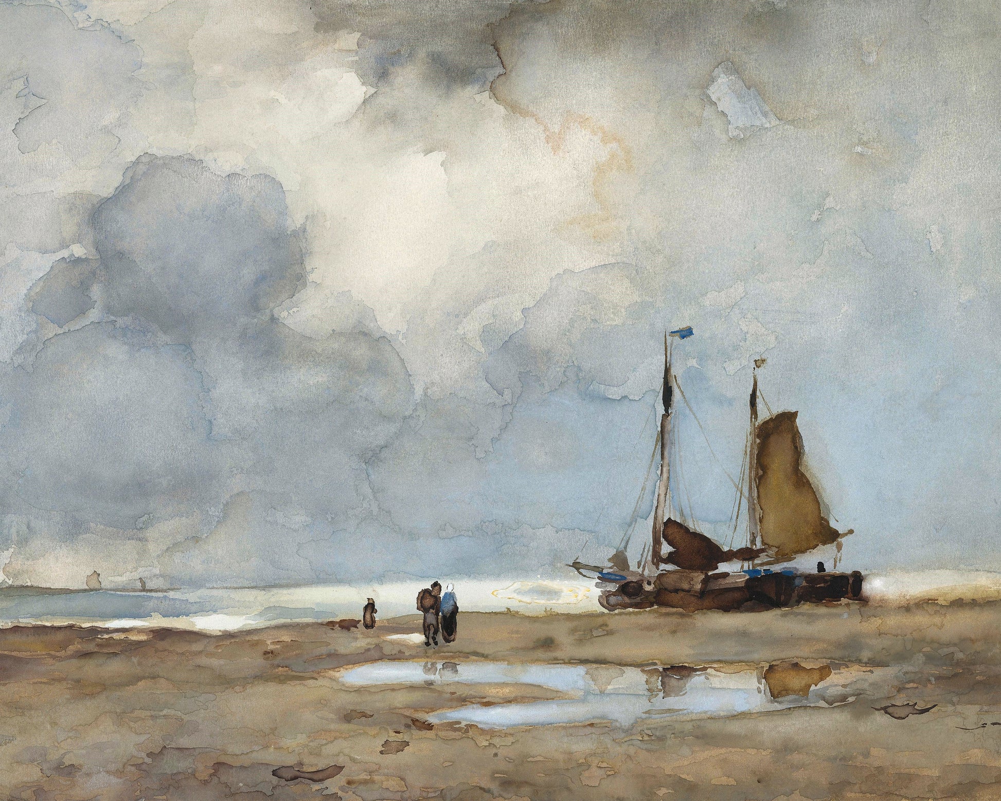Art print of Beach Sight by John Hendrik Weissenbruch, 1895