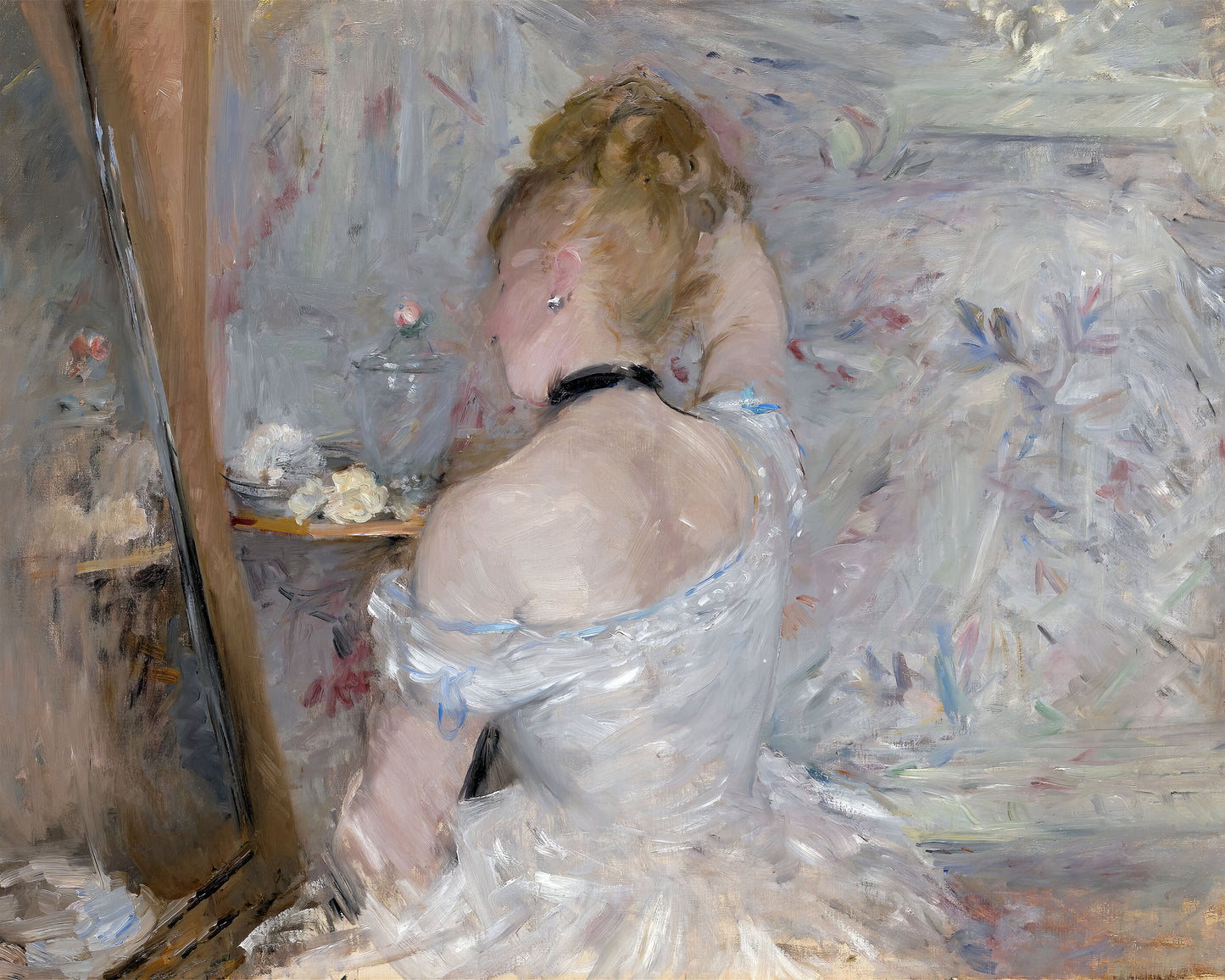 Art print of Woman at her Toilette by Berthe Morisot, c. 1875-1880