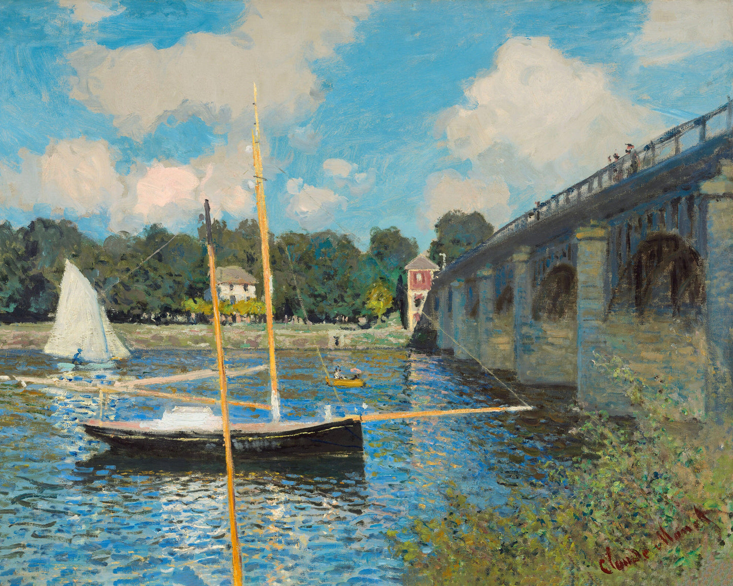 Art print of The Bridge at Argenteuil by Claude Monet, 1874