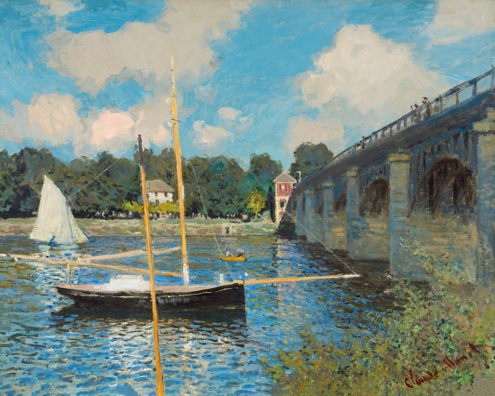 Art print of The Bridge at Argenteuil by Claude Monet, 1874