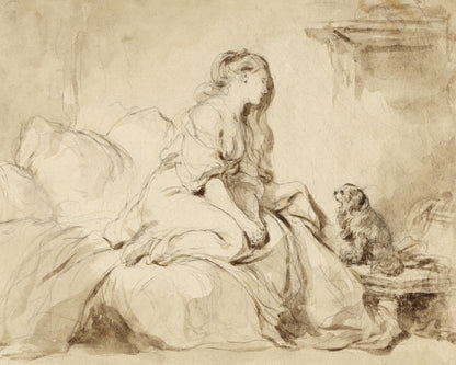 Art print of Oh! If only he Were as Faithful to Me by Jean-Honoré Fragonard, 1775
