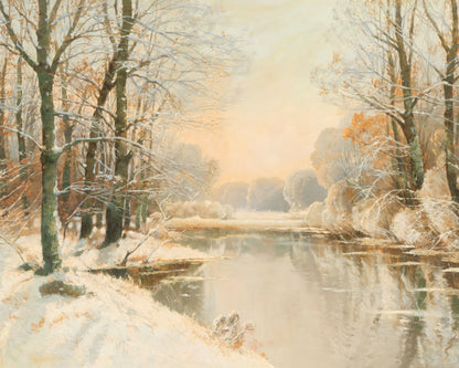 Art print of Winter at Spreewald by Walter Moras, 1856-1925
