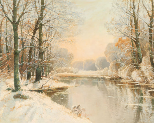 Art print of Winter at Spreewald by Walter Moras, 1856-1925