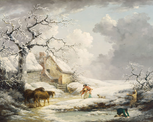 Art print of Winter Landscape by George Morland, 1790